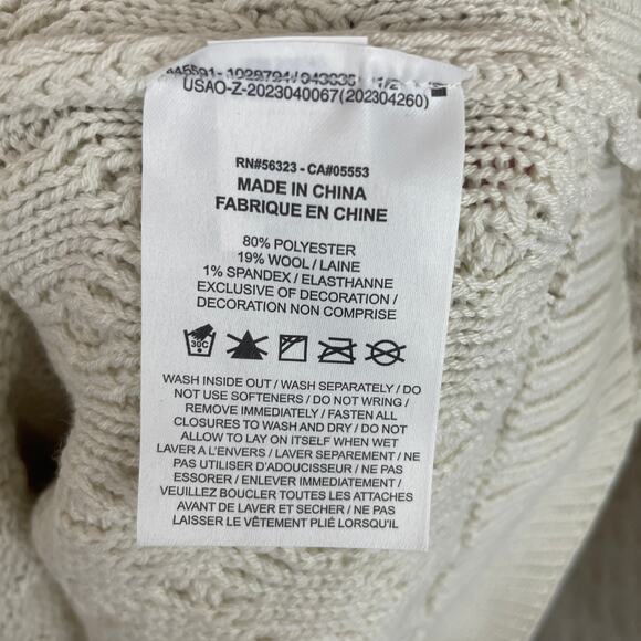 Nike Cable Knit Turtleneck Sweater Ivory Cream White FB7770-072 Men's Size M - Picture 9 of 10